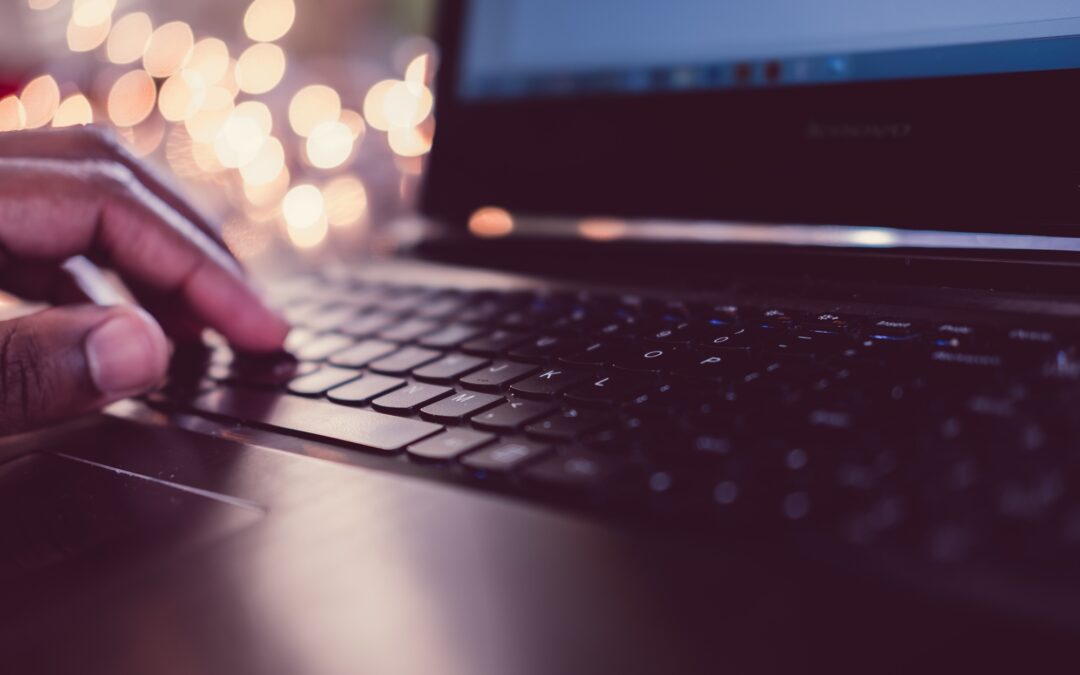 african american backlit keyboard software development or computer programming concept print space